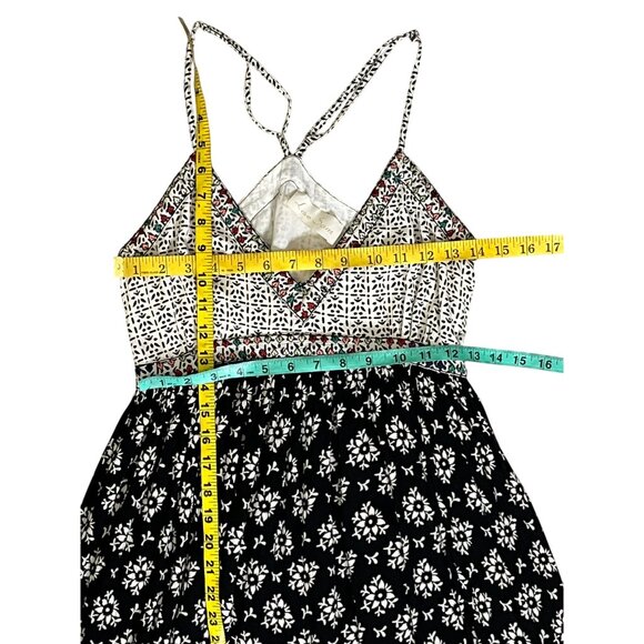 Love Sam Anthropologie Boho Floral Mixed Print Maxi Dress Small Empire Waist - Picture 10 of 11